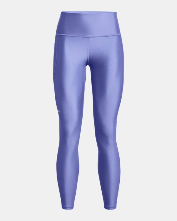 Damen HeatGear® Armour No-Slip Waistband Full-Length-Leggings, Blue, pdpMainDesktop image number 4